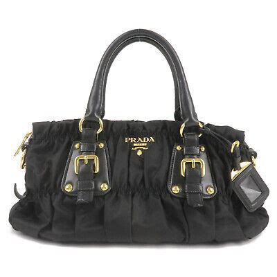 USED AUTHENTIC PRADA BN1407 TWO WAY HAND 